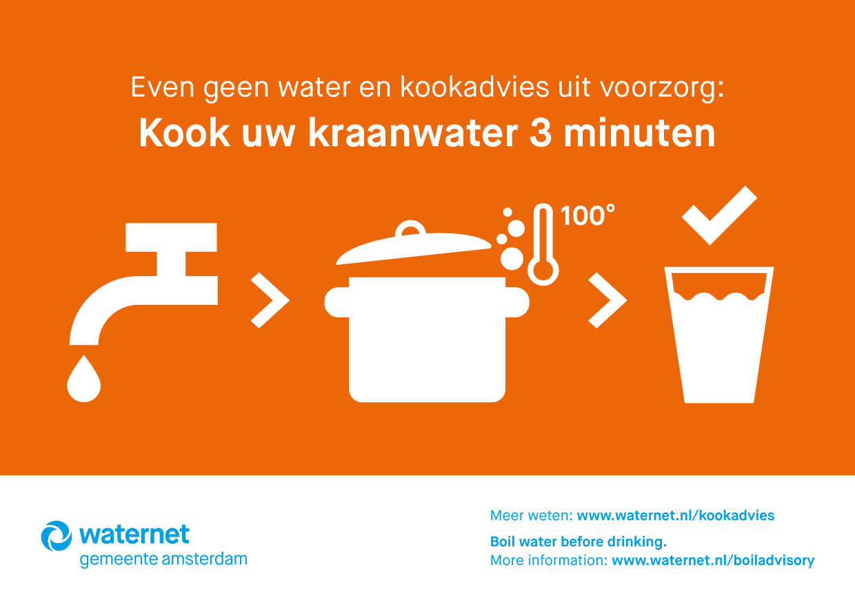 Brievenbuskaart oranje Water meeneemmethode