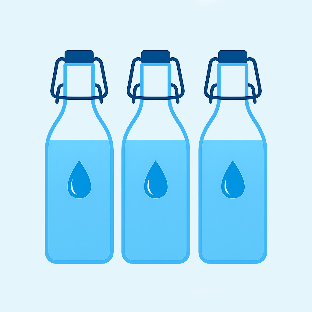 stappenplan flessenwater bewaren